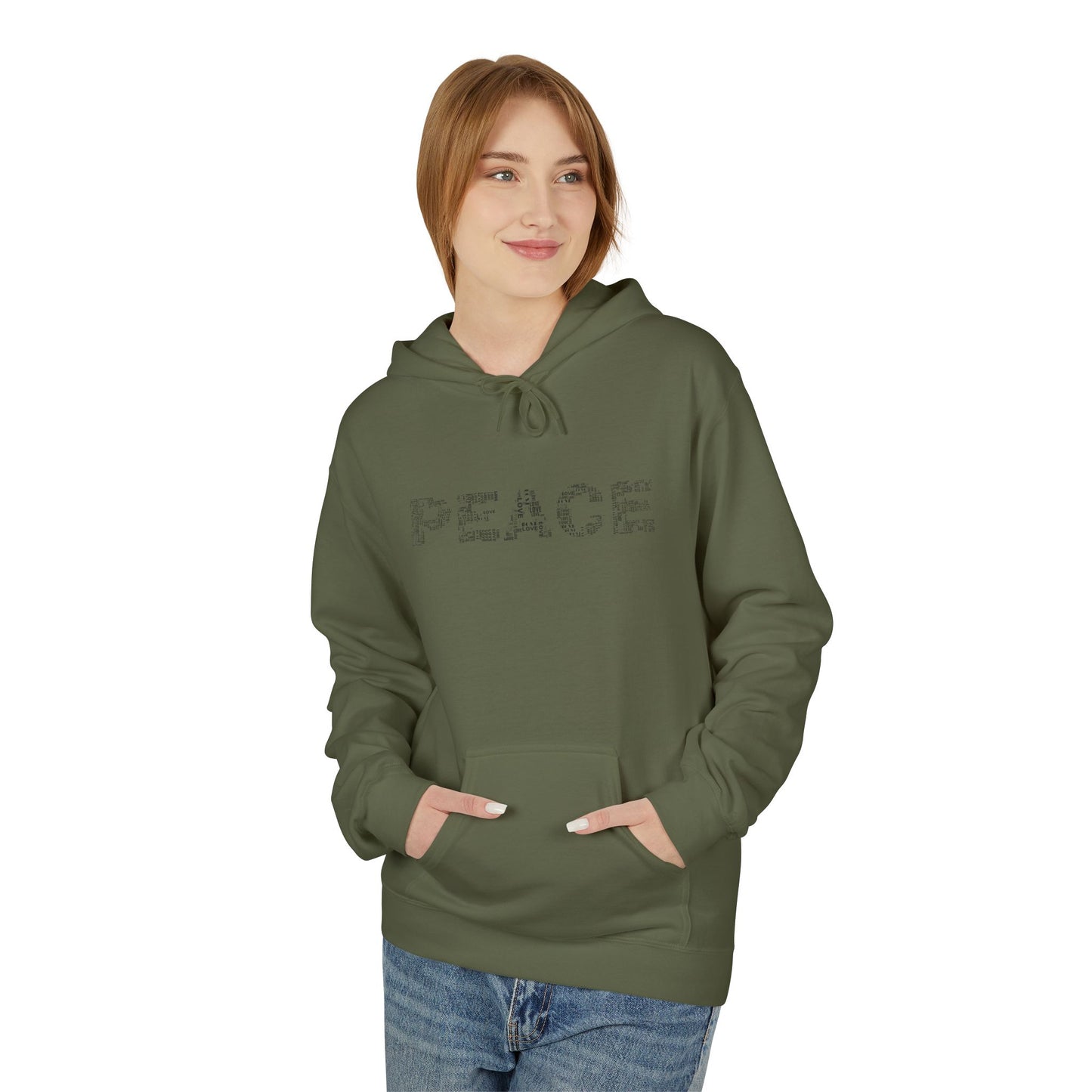 Peace/Om Unisex Midweight Softstyle Fleece Hoodie