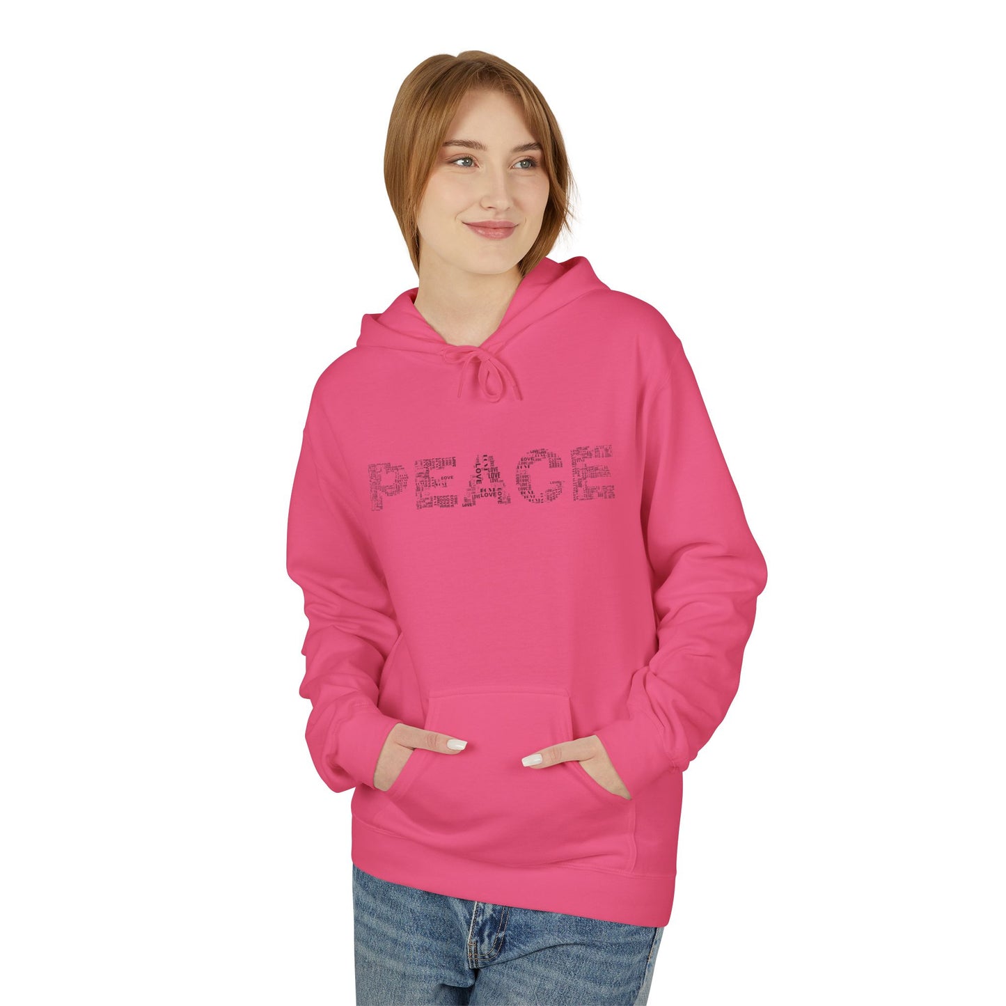 Peace/Om Unisex Midweight Softstyle Fleece Hoodie