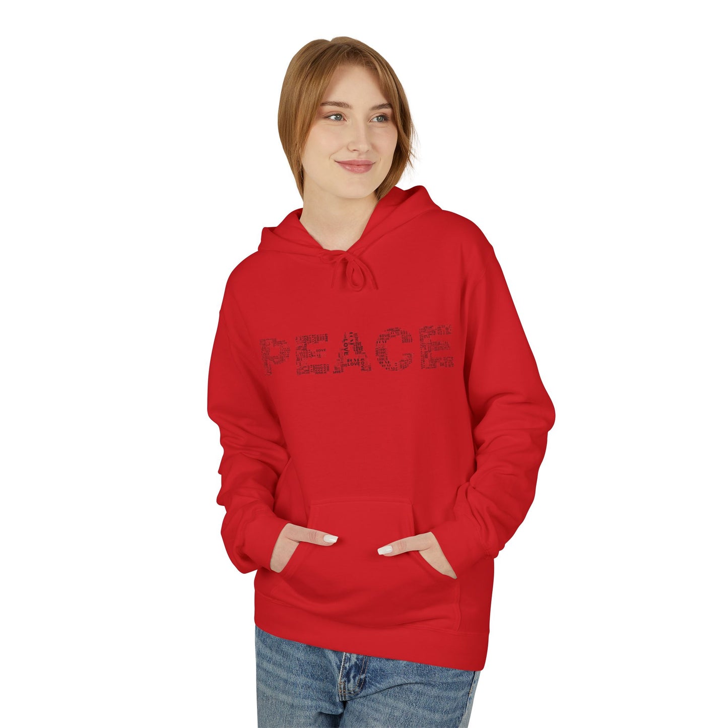Peace/Om Unisex Midweight Softstyle Fleece Hoodie