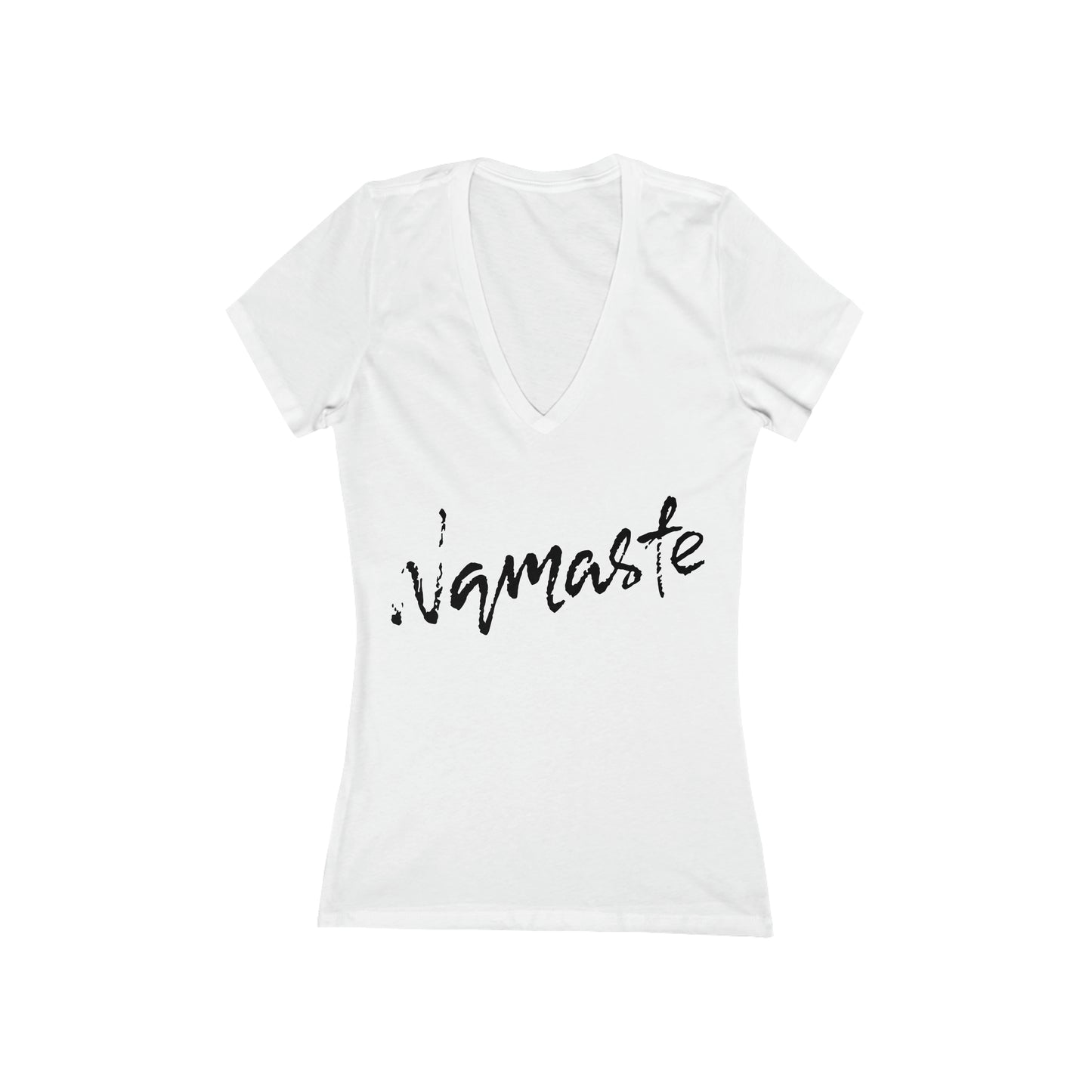 Namaste Women's Jersey Short Sleeve Deep V-Neck Tee