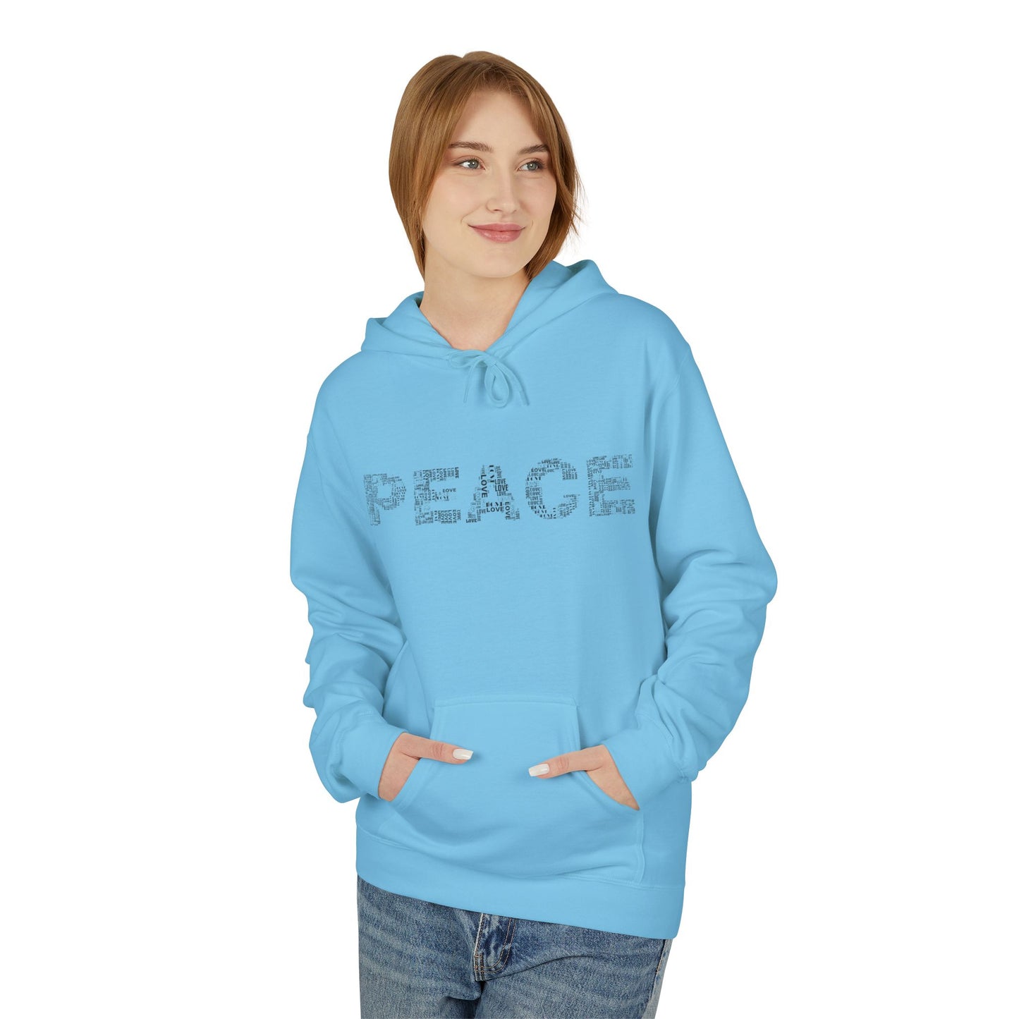 Peace/Om Unisex Midweight Softstyle Fleece Hoodie