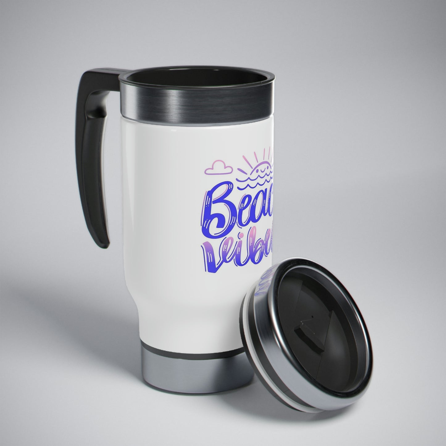 Stainless Steel Travel Mug with Handle, 14oz