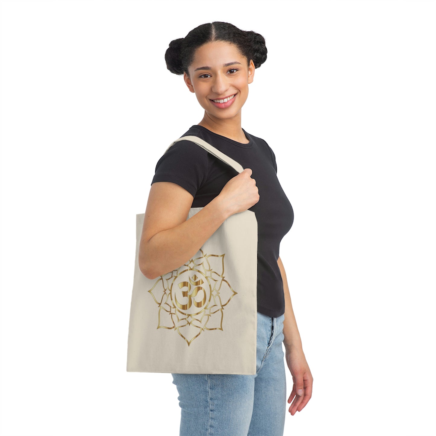 OM Mandala Canvas Tote Bag