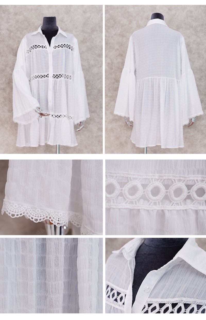 Flowy Beach Cover Up with Cut Out Design Details