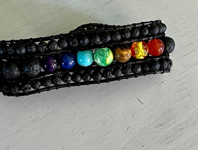 Chakra Bracelet with Sunflower