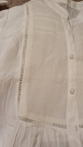 White Long Sleeve Button Down Shirt/ Beach Cover Up