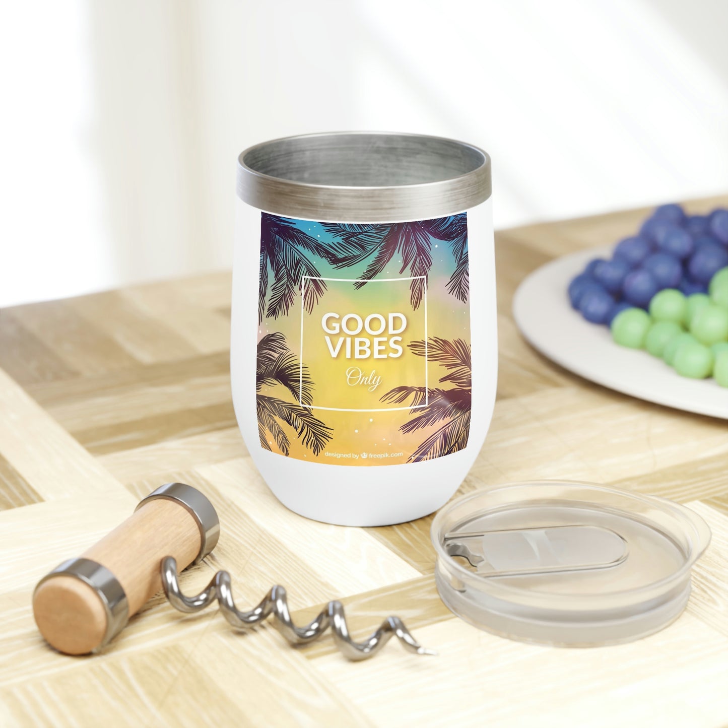 Chill Wine Tumbler - Good Vibes Only