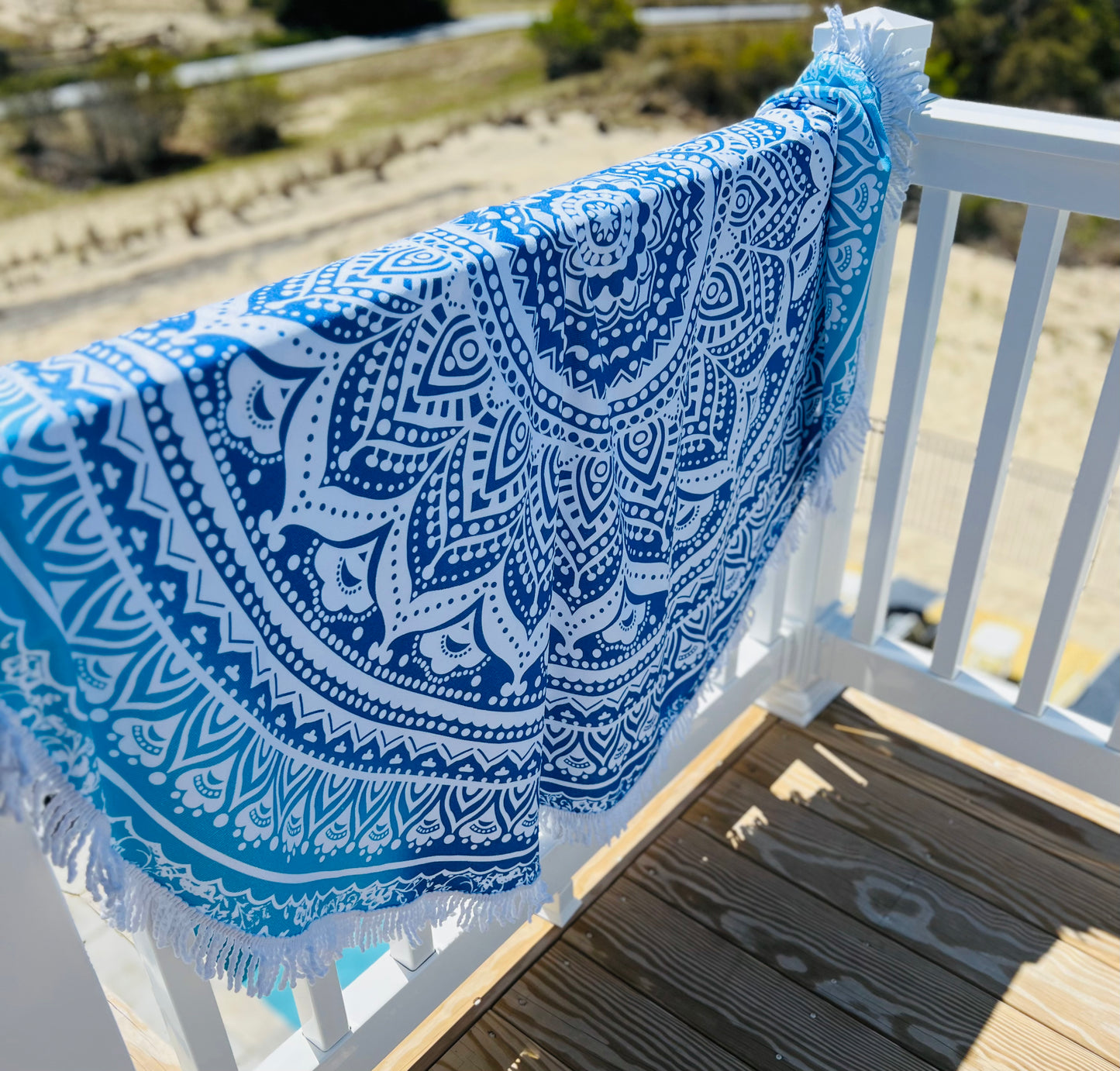 Mandala Beach Towel with Fringe