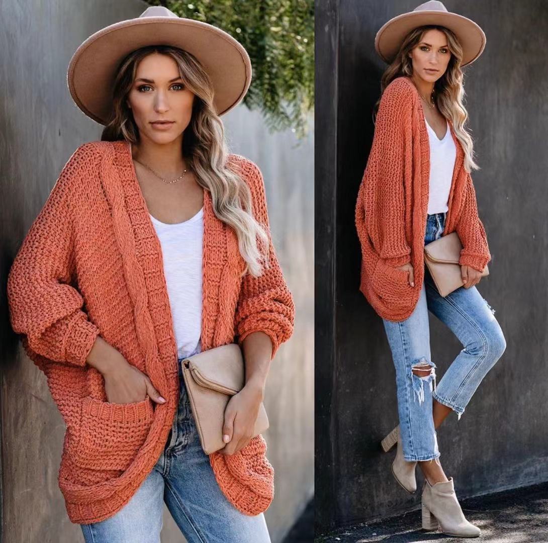 Knitwear Dolman Sleeve Cardigan
