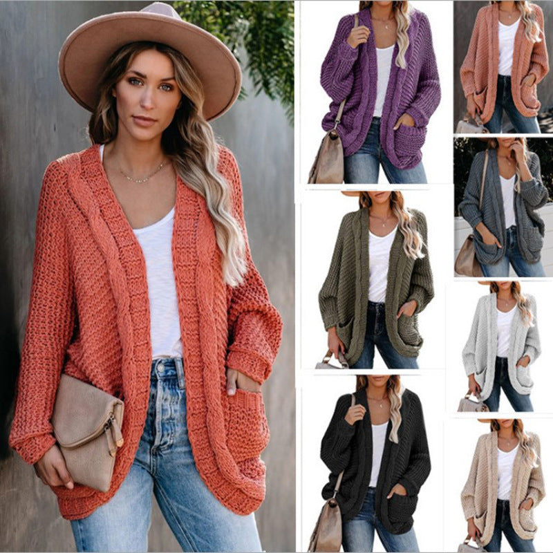 Knitwear Dolman Sleeve Cardigan