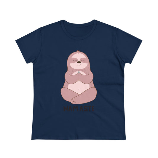 Namaste Sloth Adult Cotton Tee