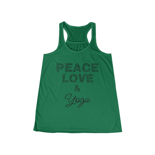 Peace Love & Yoga Flowy Racerback Tank