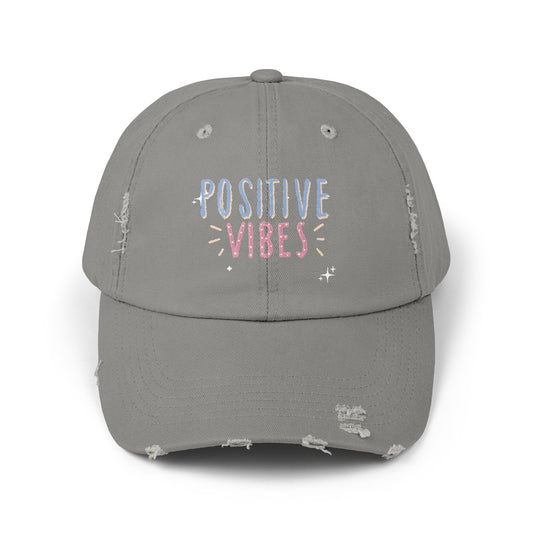 Positive Vibes Distressed Cap
