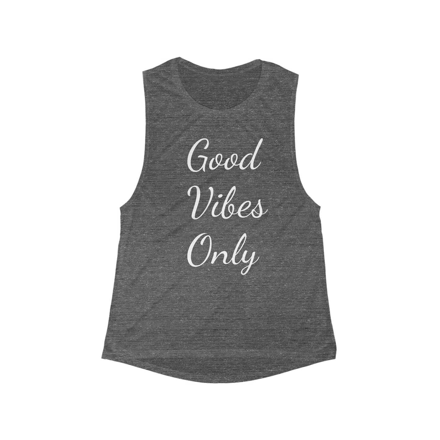 Good Vibes Only Flowy Scoop Muscle Tank