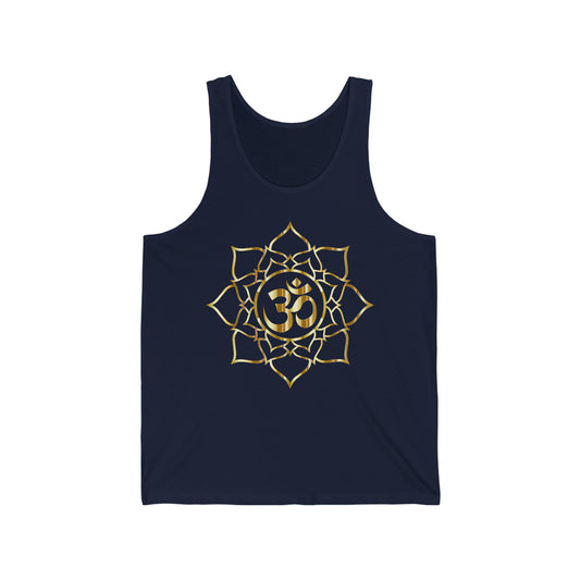 Om Lotus Flower Unisex Jersey Tank