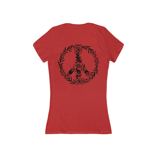 Namaste Women's Jersey Short Sleeve Deep V-Neck Tee