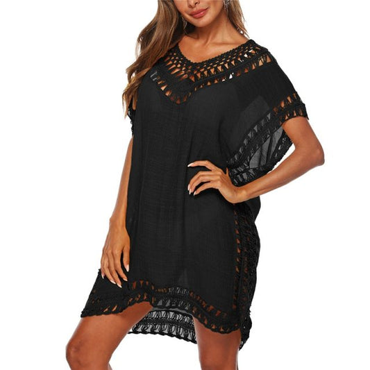 Sexy Black Loose Beach Cover Up