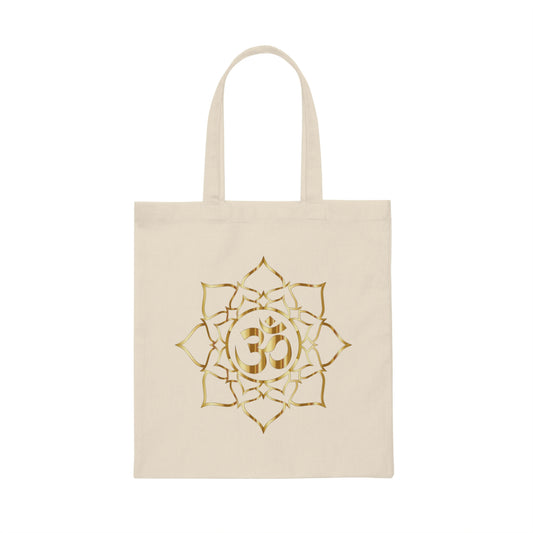 OM Mandala Canvas Tote Bag
