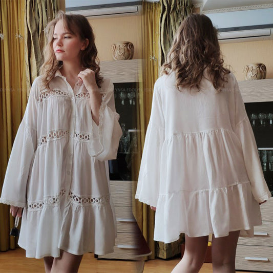 Flowy Beach Cover Up with Cut Out Design Details