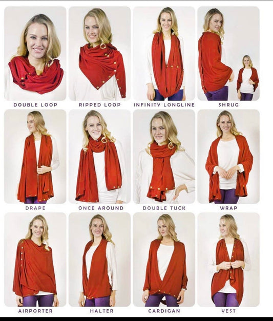 The snap scarf/shawl