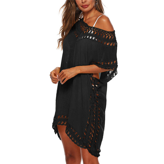 Sexy Black Loose Beach Cover Up