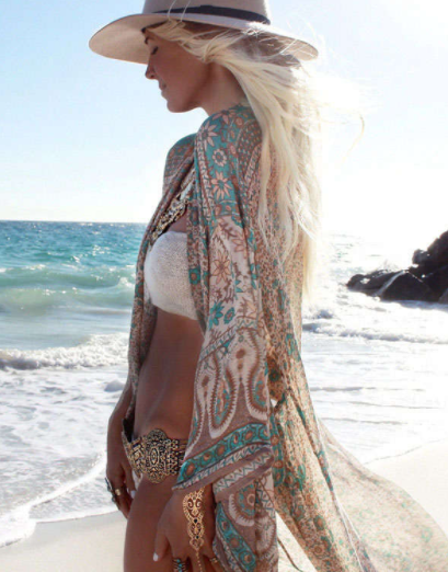 Flower Printed Kimono/Cover up